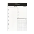 Minimalist daily schedule memo pad with checklist and memo grid section - Grid Style (400 Books/Box)