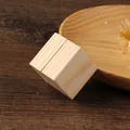Vintage square wooden message clip and card holder with natural wood grain texture - Natural Slant Style / S / Natural Wood Color