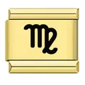 Charm italien signe du zodiaque Vierge en acier inoxydable doré pour bracelets modulaires - Vierge (ICK660)