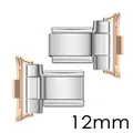 Connettore 12mm in acciaio inossidabile per Mi Band Pro e Redmi - Compatibile con Redmi 4/5/6 - Mi Band 8/9/10 Pro / 12mm / Oro rosa