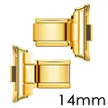 Connettore da 14mm in acciaio inossidabile dorato per Xiaomi Mi Band Pro e Redmi Band - Compatibile con Redmi 4/5/6 - Mi Band 8/9/10 Pro / 14mm / Colore Oro Integrale