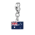 Edelstahl-Karabineranhänger mit einem farbenfrohen australischen Flaggen-Design. - Australien Flagge Anhänger (RS-TPG573-1-AU) / 7x10mm