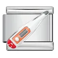 Italienischer Charm-Anhänger aus Edelstahl, medizinisches Digitalthermometer-Design. - Medizinischer Thermometer Stil (ICJ3527) / 1 Stück/Packung / ICJ3527 (Thermometer)