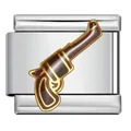 Vintage cowboy theme revolver charm for Italian modular stainless steel bracelet - Revolver (ICJ3409-2) / 1 Piece Pack