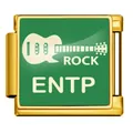 ENTP personality MBTI stainless steel guitar rock charm for modular DIY bracelet jewelry - ENTP Debater (JFAA0019-2) / Gold