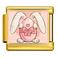 Easter egg and bunny ears charm for Italian DIY modular gold stainless bracelet - Rabbit Ears Egg (ICP-JCAA0152-2) / Gold