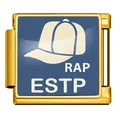 Custom ESTP personality MBTI stainless steel gold modular charm for DIY link bracelets - ESTP Entrepreneur (JFAA0023-1) / Silver