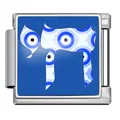 Charme italien en acier inoxydable avec symbole hébreu Chai et motif œil protecteur - Chai符号及恶魔之眼(ICP-JFAA0102-1) / Argent