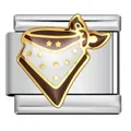 Vintage cowboy bandana charm for Italian modular bracelet in stainless steel enamel - Cowboy Bandana (ICJ3414-2) / 1 Piece/Pack