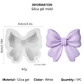 Dimensions et matériaux détaillés du moule en silicone pour bougie d'aromathérapie. - Nœud Papillon 2