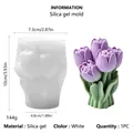 Specifiche dettagliate delle dimensioni per lo stampo in silicone per candele tulipano 3D - Forma Tulipano 2 (02) / Bouquet Standard