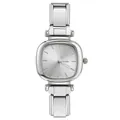 Elegante orologio modolare italiano in acciaio inossidabile con quadrante quadrato - Testa Orologio Modulare Quadrata / Bianco (ICW070-5)