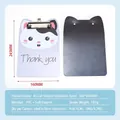 Detail showing A5 cat-shaped magnetic clipboard with dimensions and material info - Magnetic Model / Pink (Hello)