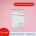 Cahier à spirale planificateur quotidien floral A5 avec calendrier de gestion - 205x285 (50 Feuilles) / Fleur
