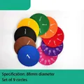 Educational colorful EVA foam fraction circles math teaching tool set with 9 pieces for kids - 9-Piece Set (EVA002) / Diameter 88mm