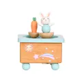 Encantadora caja de música mecánica de madera con lindo conejo y zanahoria para niños - Baile De Conejo Y Zanahoria (DMB-002)