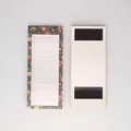 Floral magnetic to-do list notepad variant featuring checkboxes and dual back magnets - 50 Pages/Pack / Dark Red Floral