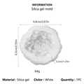 Weiße Pfingstrosen-Silikonform für Kerzen und Seifen mit 6,8x6,5 cm Größe und 64 g Gewicht - Pfingstrose