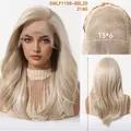 20 inch blonde long wavy lace front wig with 13x6 hand-tied mesh and 219g weight - Gold