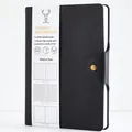 Black A5 leather journal notebook with buckle closure and 160 sheets - A5 / Black