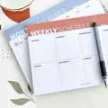 A professional set of minimalist tear-off weekly and monthly schedule planner notepads - Weekly and Monthly Planner Set / 15*22cm