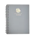 Quaderno a spirale A6 grigio con copertina in PP e logo leone dorato journal - Grigio