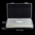 Set mit 100 transparenten Umschlägen und Challenge-Box aus Kunststoff, 100 Stück - 18.5x12.5x4.3cm / Weiß