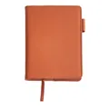 Vintage genuine top layer cowhide leather journal cover with pen holder in brown - 14*12cm / Tan
