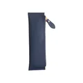 Minimalistische echt lederen pennenzak in donkerblauw met een gouden ritssluiting detail - Blauw