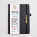 Planificateur de budget A5 professionnel en similicuir noir avec suivi des dépenses - A5 / Noir