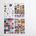 Colorful A4 planner sticker sheets with motivational English quotes and decorative icons - Creative Stickers / A4