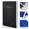 Professional black A5 undated monthly planner with soft leather and hot stamping - A5 / Black