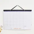 Maandelijkse wandkalender 2023 met ophangkoord, to-do lijst en grote dagelijkse vakken - Zwarte Kaart Hangend Touw Stijl (2023.01-2024.06)