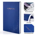 Premium A5 soft leather undated monthly planner with elegant gold hot stamping - A5 / Blue