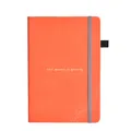 Vibrant orange PU leather business notebook with 'This Moment Is Eternity' print - A5 / Orange