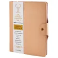Premium A5 PU leather tabbed planner with buckle for 2025-2026 monthly weekly use - A5 / Rose Gold