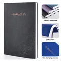 Black A5 soft leather undated monthly planner with To-Do list and gold stamping - A5 / Gray