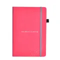Vibrant pink PU leather business notebook featuring gold This Moment IS Eternity quote - A5 / Rose Red