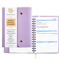 A5 18-month lavender purple PU leather spiral planner diary notebook for 2024-2025 - Light Purple