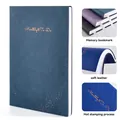 A5 soft leather undated monthly planner with to-do list and hot stamping detail - A5 / Haze Blue