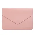 Funda para portátil de cuero rosa minimalista con elegante diseño de sobre y perfil delgado - 11" / Rosa