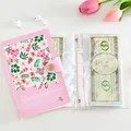 Vintage floral budget binder money organizer with 120 pockets pink cover - 120 Pockets / Pink