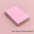 Close-up detail of a 4-color sticky notes stack, size 7.6x5cm in pinkish tones. - 7.6x5cm / Four-in-one Colors