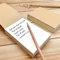 Bloc-notes minimaliste en papier kraft blanc épais pour croquis - 250 Pièces/Paquet / Couleur Papier Kraft