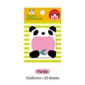 Cute cartoon panda shaped animal sticky notes 55x81mm for students 20 sheets pack - Panda