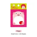 Cute pink pig cartoon animal sticky notes memo pad 55x81mm 20 sheets for student gifts - Pig