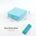Note adesive blu 200 fogli in scatola acrilica trasparente per scrivania da ufficio - 7.5x7.5cm / Blu / 200 Fogli/Scatola Trasparente