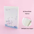 Cute white bear cartoon notebook notepad for journaling and study, 16x9cm 66 sheets - Bubble Bear Style / 16x9cm (66 Sheets)