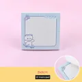 Bloc-notes ours blanc skate mignon 8x8cm 50 feuilles avec motif grille bleue - Ours Polaire Skateboard (YH-Energetic White Bear Memo Pad) / 50 Pièces/Paquet