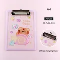 Cute cartoon tiger A4 acrylic clipboard with metal clip and hanging hole for office - A4 Dessert Tiger Style / A4 (30.7x22.5cm)